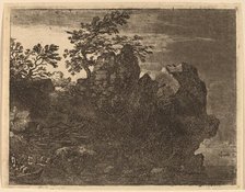 Large Rock at the River, probably c. 1645/1656. Creator: Allart van Everdingen.