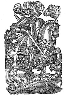 St George killing the dragon, 1598. Artist: Unknown