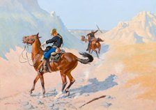 The Advance-Guard, or The Military Sacrifice (The Ambush), 1890. Creator: Frederic Remington.