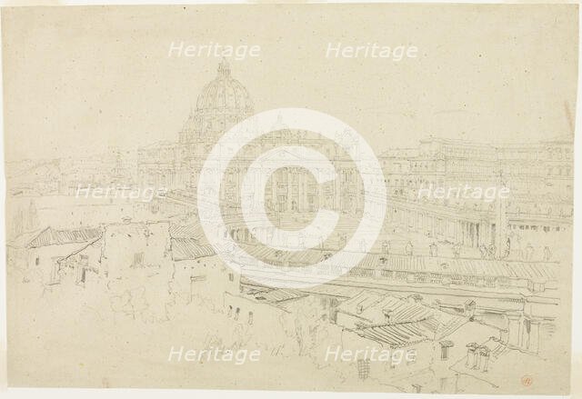 View of Saint Peter's in Rome, n.d. Creator: Jean-Auguste-Dominique Ingres.