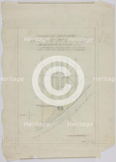 Potomac Round Point, Washington D.C., Sketches, 1909. Creator: Daniel Burnham.