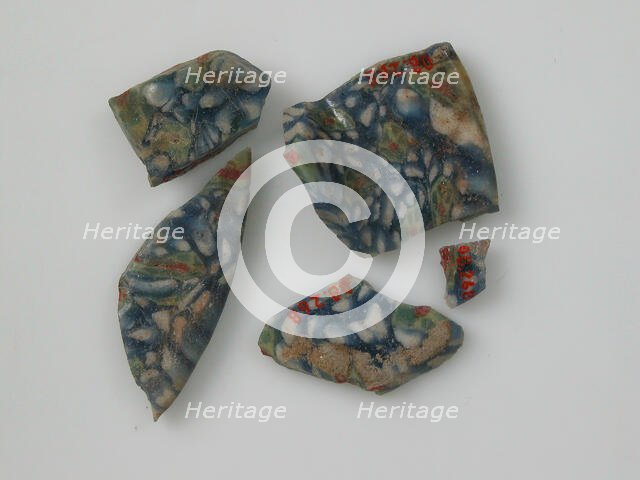 Glass Fragments from a Vessel, Coptic, 4th-early 5th century. Creator: Unknown.