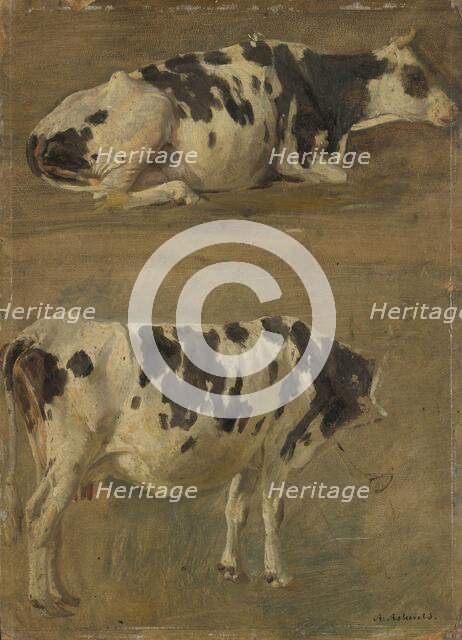 Study of two Cows, Undated. Creator: Anders Monsen Askevold.
