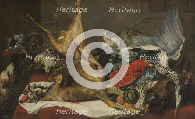 Still Life with Dead Game, a Monkey and a Dog. Creator: Frans Snyders.