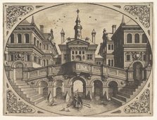 Plate from "Scenographiae...", 1560. Creator: Johannes van Doetecum I.