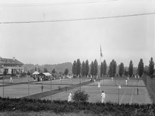 Columbia Country Club - Tennis Courts, 1917. Creator: Harris & Ewing.