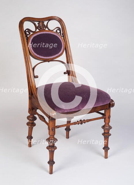 Dining Chair, Austria, c. 1870. Creator: Theophil Hansen.