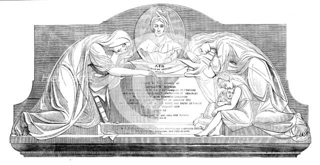 Monumental Tablet to the Memory of the Late Duchess of Beaufort recently erected in..., 1858. Creator: Unknown.