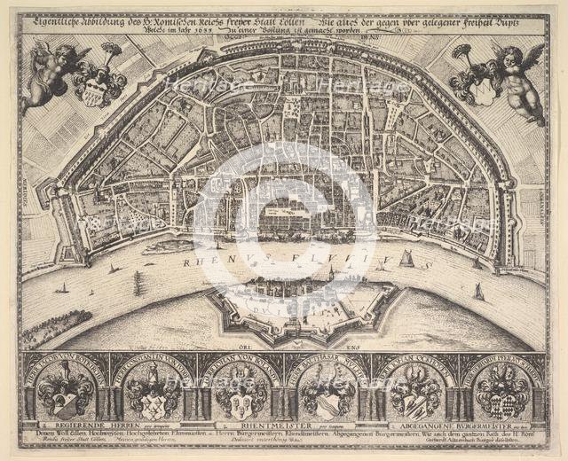 Cologne and Deutz, 1635. Creator: Wenceslaus Hollar.