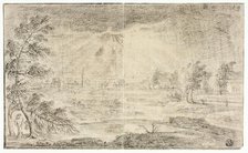 Landscape with Village, 1720. Creator: Unknown.