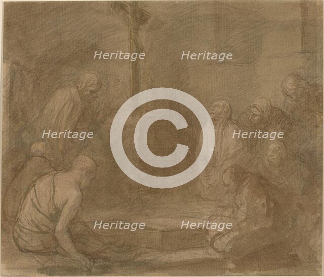 At the Foot of the Cross. Creator: Alphonse Legros.