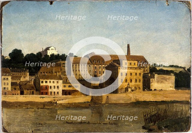 Refinery and the Delessert garden, in Passy, ??seen from the left bank (circa 1820). Creator: Unknown.