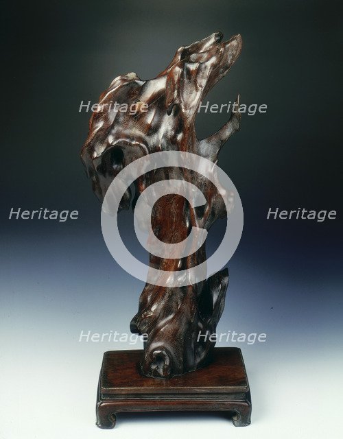 Jichimu wood natural sculpture, early Qing dynasty, China, 17th-early 18th century. Artist: Unknown