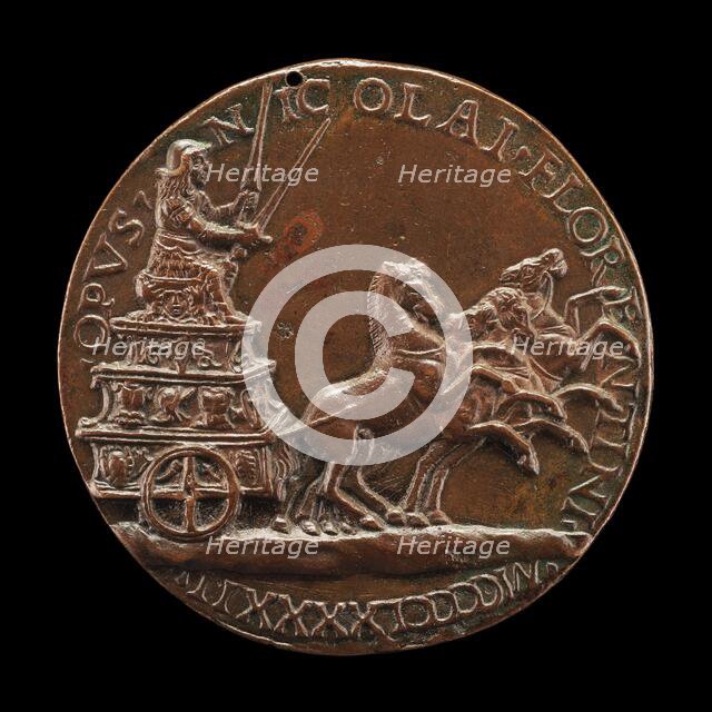Alfonso(?) in a Triumphal Car [reverse], 1492. Creator: Niccolo Fiorentino.