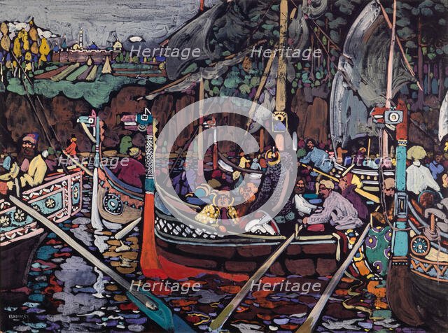 Song (Volga Song), 1906. Creator: Kandinsky, Wassily Vasilyevich (1866-1944).
