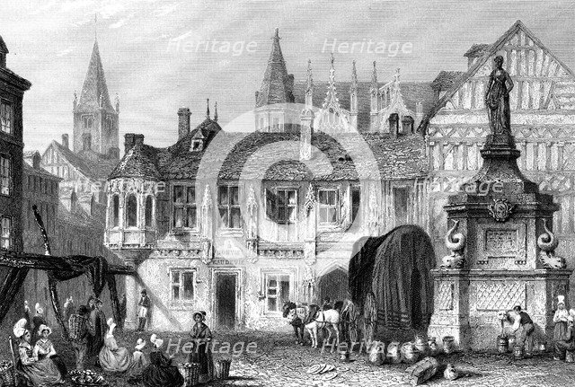 Palace of the Duke of Bedford, Rouen, France, 19th century.Artist: John Godfrey