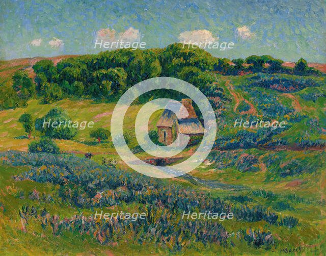 Ferme dans la campagne bretonne. Creator: Moret, Henry (1856-1913).