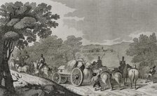 First Carlist War, (1833-1840): Driving a convoy, 1842. Creator: Pedro Celestino Mare.