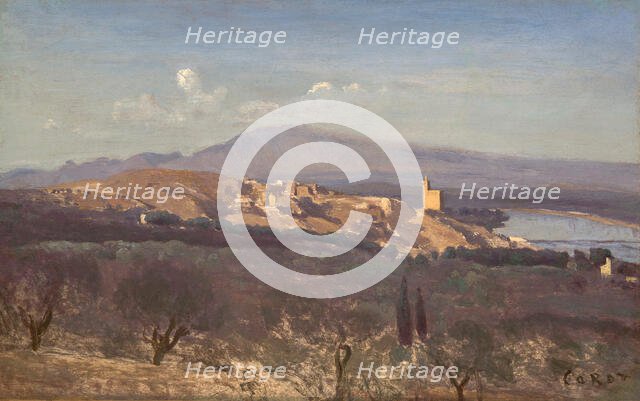 Villeneuve-les-Avignon, 1836. Creator: Jean-Baptiste-Camille Corot.