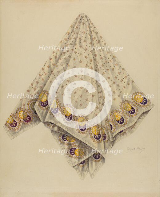 Handkerchief, 1938. Creator: Grace Halpin.