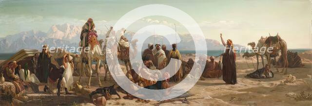 Early Morning in the Wilderness of Shur, 1860. Creator: Frederick Goodall.