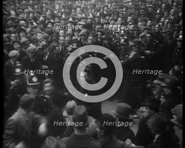 Fighting Breaking Out in a Crowd at  the Cosgrave Rally, 1933. Creator: British Pathe Ltd.