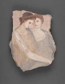 Wall Fragment with Two Women, A.D. 1-75. Creator: Unknown.