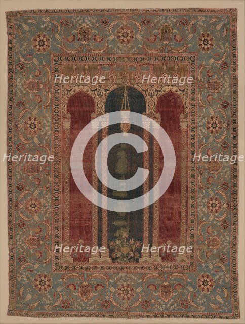 Carpet with Triple-Arch Design, Turkey, ca. 1575-90. Creator: Unknown.