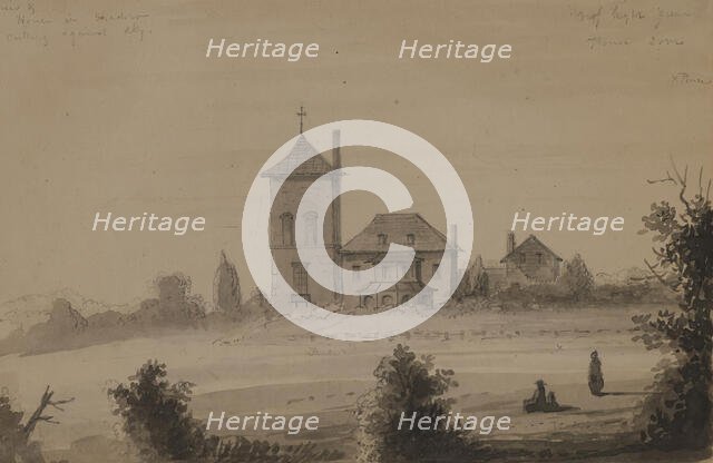 Country Seat of Reverdy Johnson, mid 19th century. Creator: Alfred Jacob Miller.