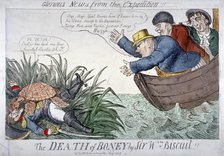 'The Death of Boney by Sir Wm Biscuit!', 1809.                                     Artist: Anon