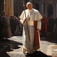 AI IMAGE - Portrait of Pope Francis, 2023. Creator: Heritage Images.