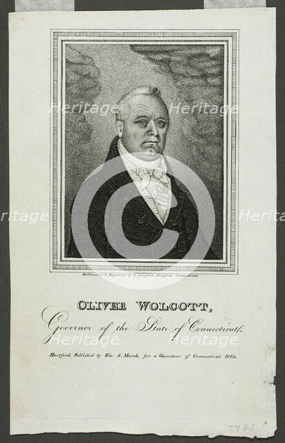 Oliver Wolcott, Governor of Connecticut, 1819. Creator: Isaac Sanford.
