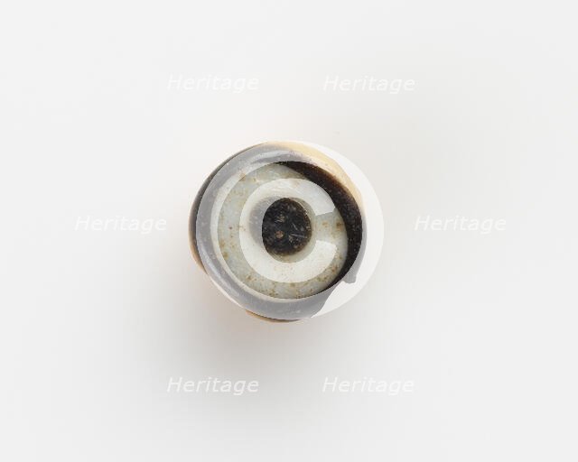 Eye-bead, with a lateral bore; the eyelet broken off, New Kingdom, 1550-1307 BCE. Creator: Unknown.