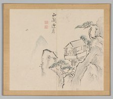 Double Album of Landscape Studies after Ikeno Taiga, Volume 2 (leaf 31), 18th century. Creator: Aoki Shukuya (Japanese, 1789).