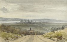 Oxford from Shotover Hill, from recollection, 10 January 1791. Artist: John Baptist Malchair.