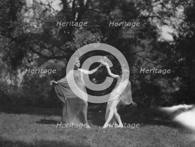 Wanger, Beatrice, Miss, and Miss Marian Berenger, 1918 or 1919. Creator: Arnold Genthe.
