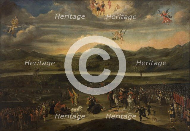 Surrender of Mikhail Shein to King Ladislaus IV Vasa in 1634 at Smolensk, between 1634-1659. Creator: Unknown.