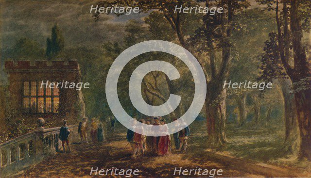 'A Summer Night: the Terrace, Haddon Hall', 1875, (1935). Artist: George Haydock Dodgson.