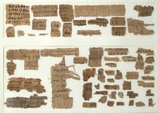 Papyri Fragments, Coptic, 7th century. Creator: Unknown.