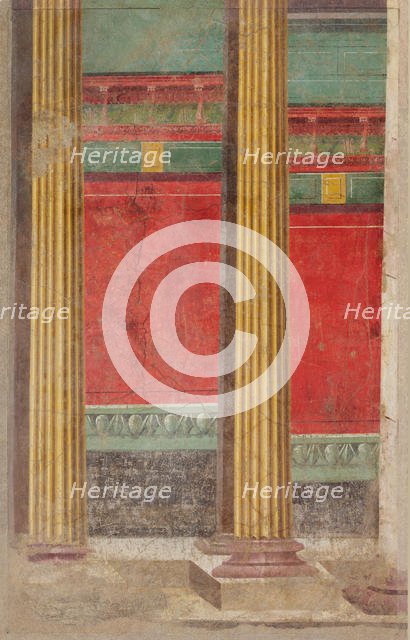 Wall painting from Room F of the Villa of P. Fannius Synistor at Boscoreale, ca. 50-40 B.C. Creator: Unknown.