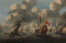 The Dutch Raid on the Medway, 1667, c.1670. Creator: Anon.