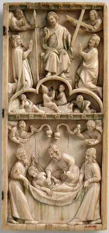 Leaf from an Ivory Diptych, French, 1250-1300. Creator: Unknown.