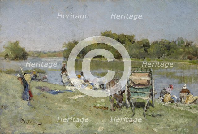Washerwomen, 1874. Creator: Giovanni Boldini.