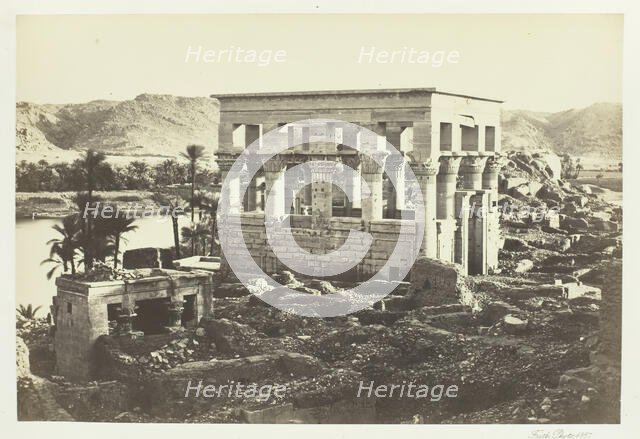 Pharoah's Bed, Philæ, from the Great Temple, 1857. Creator: Francis Frith.