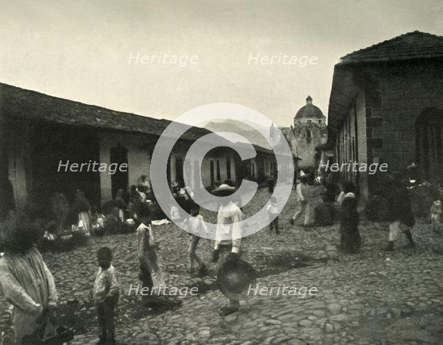 'The Mexican Peones: Street Scene at Cordova', 1919. Creator: Unknown.