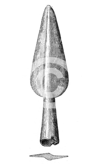 Spearhead from Homblières, Aisne, France, 1893. Artist: Unknown