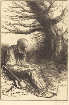 Old man, Old Tree (Vieil homme, vieil arbre). Creator: Alphonse Legros.