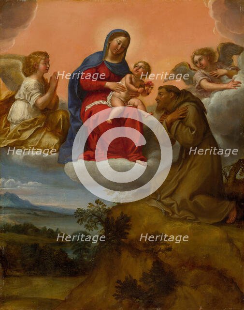Virgin and Child Adored by Saint Francis, c. 1606/07. Creator: Francesco Albani.