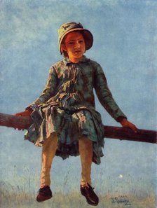 'Restless Soul (Portrait of the Artist's Daughter, V.I. Repina)', 1884, (1965). Creator: Il'ya Repin.