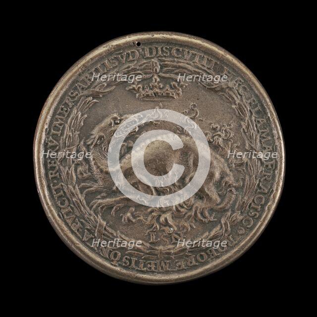 Salamander in Flames [reverse], 1537. Creator: Ludwig Neufahrer.